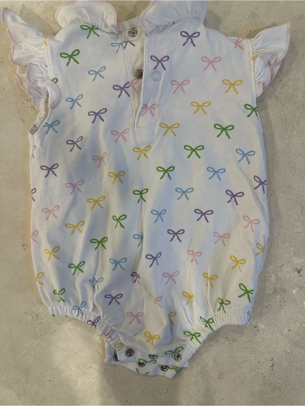 White Bow-Print Baby bubble